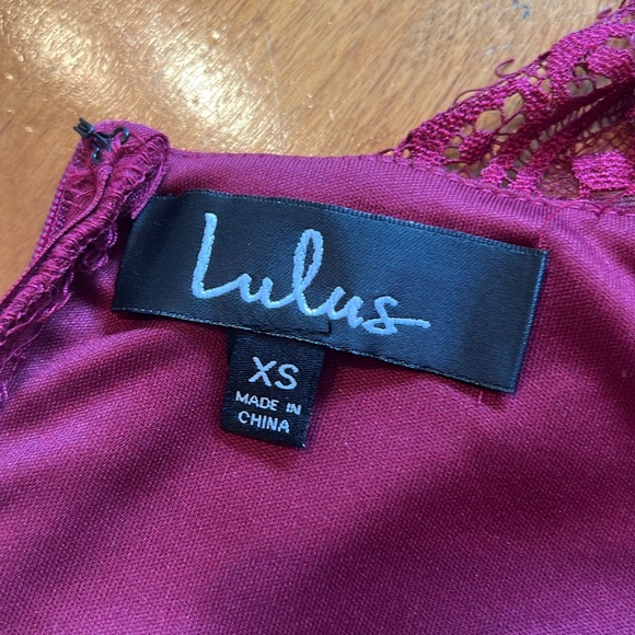 Lulus Joella Berry Red Lace Halter Dress - Picture 5 of 5